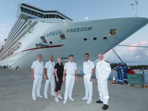 Carnival Freedom makes line's first call to Grand Turk since resuming service