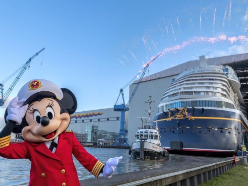 Disney Wish floated out in Papenburg, Germany