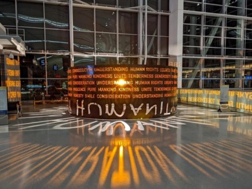 GTAA CEO, Toronto Raptors President unveil “Humanity” art piece at YYZ