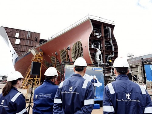 Construction of LNG-powered Utopia of the Seas reaches major milestone