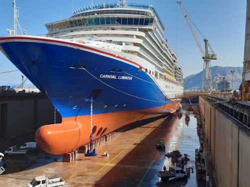 Carnival Luminosa sets sail for first time with new livery