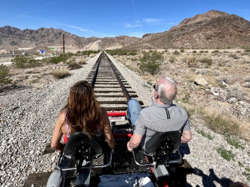 On Location: Step aside, Peloton. This pedal-powered “bike” near Vegas rides the rails