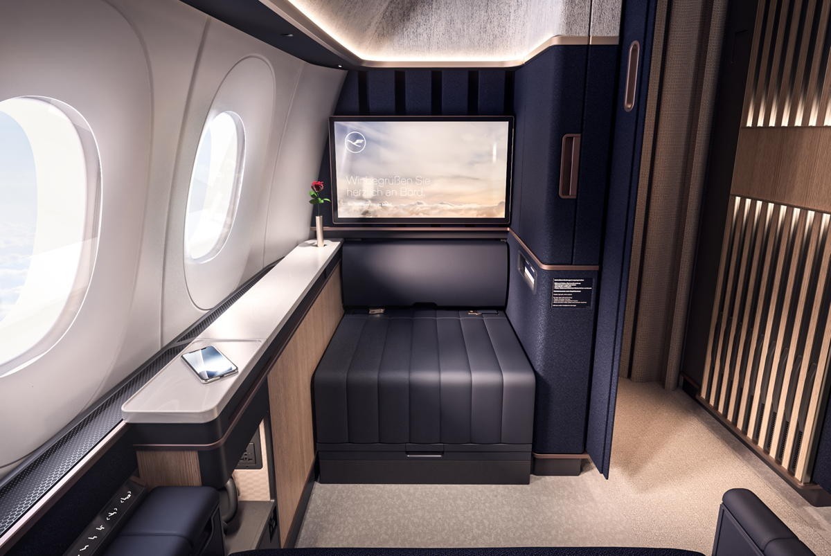 Lufthansa unveils suite concept in First & Business class, “Sleeper's Row 2.0” in Economy