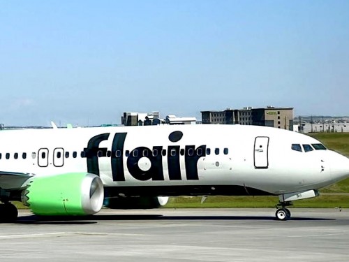 Flair aircraft runs off runway at Waterloo airport