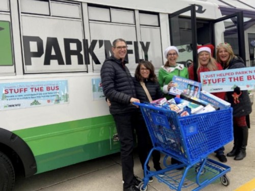 Park'N Fly "Stuffs the Bus" in support of holiday toy drive