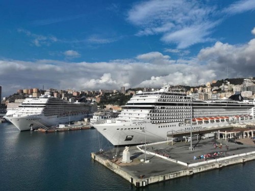 Two simultaneous MSC world cruises depart from Genoa