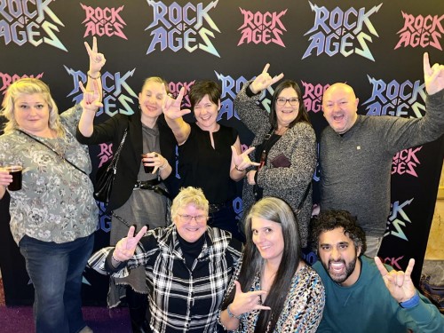 Tubular! G Adventures celebrates ’80s hair band hits with agents at Rock of Ages