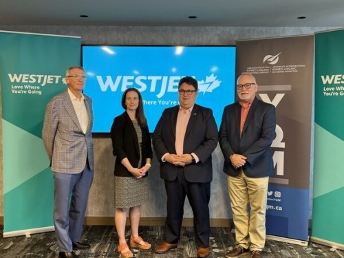 WestJet celebrates year-round service between Moncton and Calgary