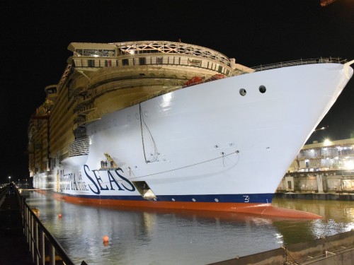 Utopia of the Seas floats out