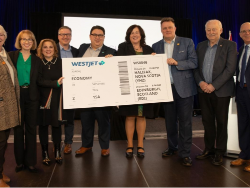 WestJet celebrates return of Halifax-Europe service